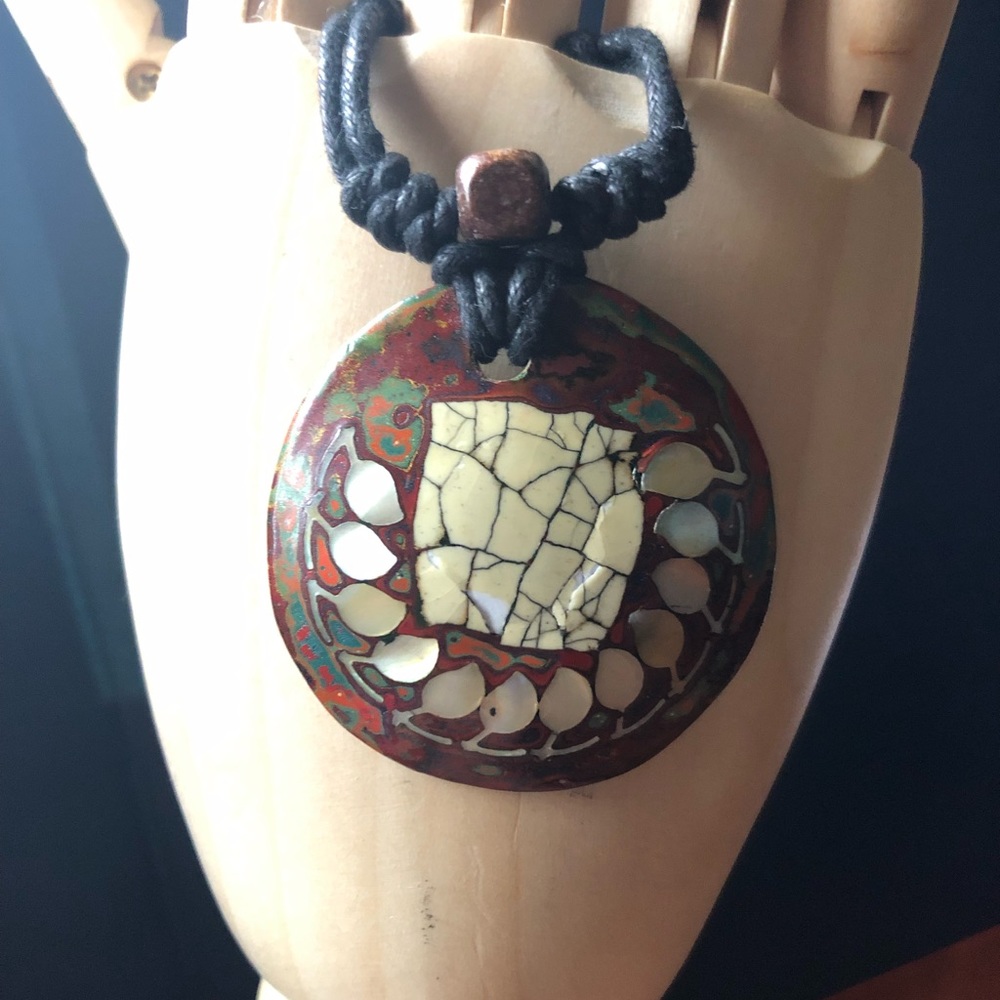 Hand Painted Shell Necklace